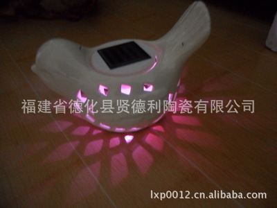 镂空陶瓷太阳能灯 当千年瓷都工艺遇上清洁能源